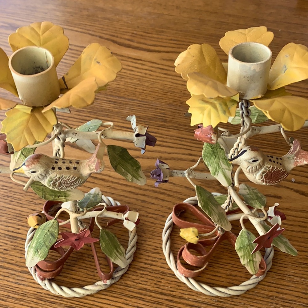 Two Anthropology candle holders